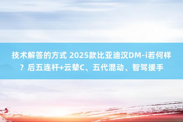 技术解答的方式 2025款比亚迪汉DM-i若何样？后五连杆+云辇C、五代混动、智驾援手