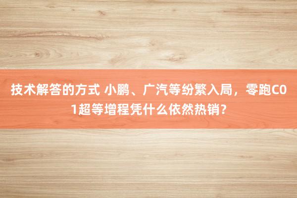 技术解答的方式 小鹏、广汽等纷繁入局，零跑C01超等增程凭什么依然热销？