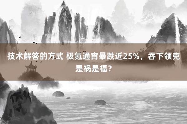 技术解答的方式 极氪通宵暴跌近25%，吞下领克是祸是福？