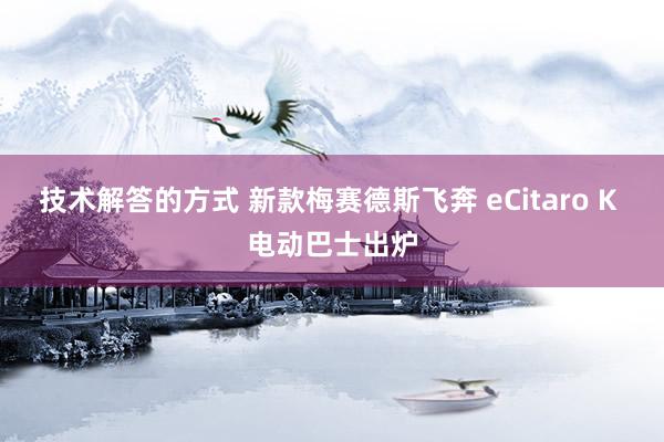 技术解答的方式 新款梅赛德斯飞奔 eCitaro K 电动巴士出炉