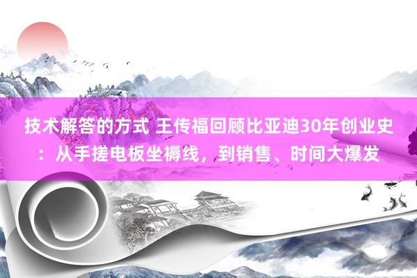 技术解答的方式 王传福回顾比亚迪30年创业史：从手搓电板坐褥线，到销售、时间大爆发